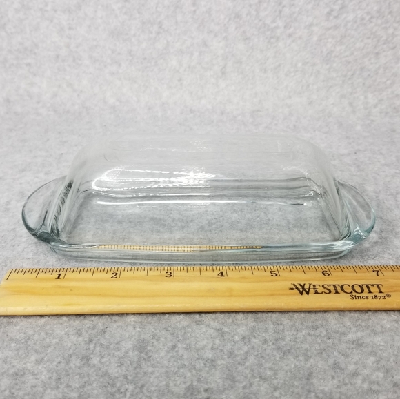Anchor Hocking Clear Glass Butter Dish 1/4lb Covered Butter Keeper - Picture 8 of 9